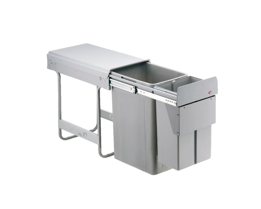 Naber | Traditionline Double-Boy 485 S/300-3 mit Frontanbindung, Abfallsammelsystem, alugrau