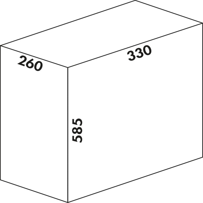 Naber | Bio Single 30 DT Abfallsammler für Drehtüren alu grau 32 Liter 570 mm