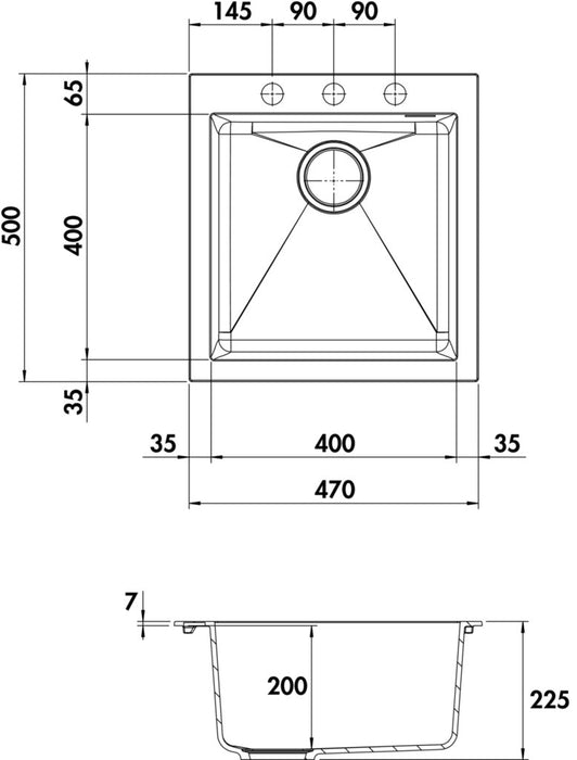 Naber Vellano 470, Spüle, granit terra di agata