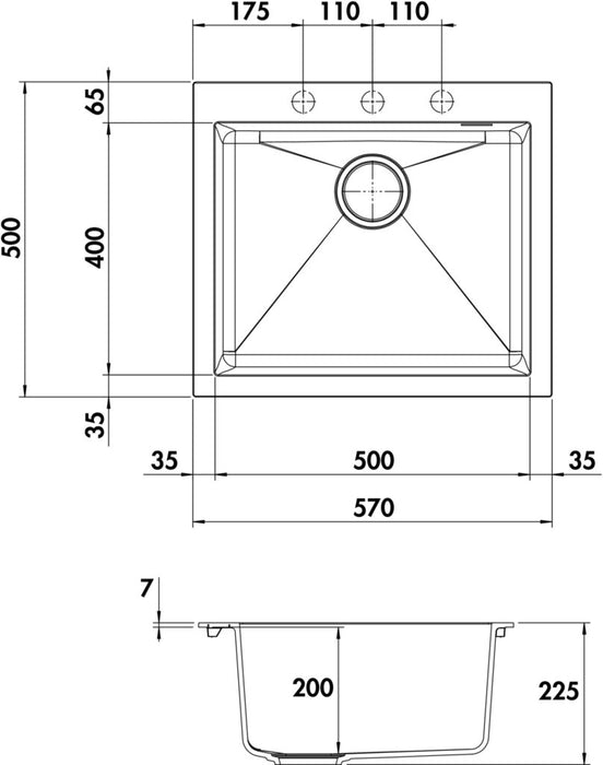 Naber Vellano 570, Spüle, granit terra di agata