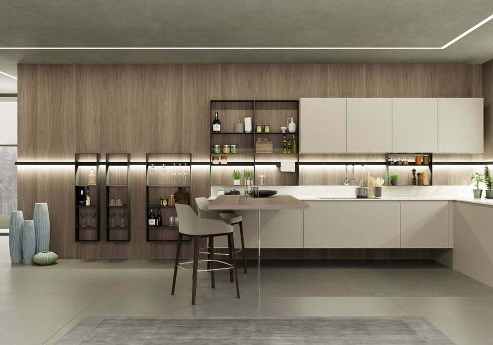 Naber Lucento Modul Regal, Relingsystem, H 1080 mm, B 600 mm, Up