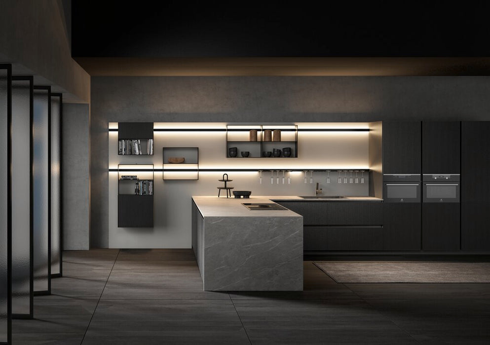 Naber Lucento Modul Regal, Relingsystem, H 1080 mm, B 600 mm, Down