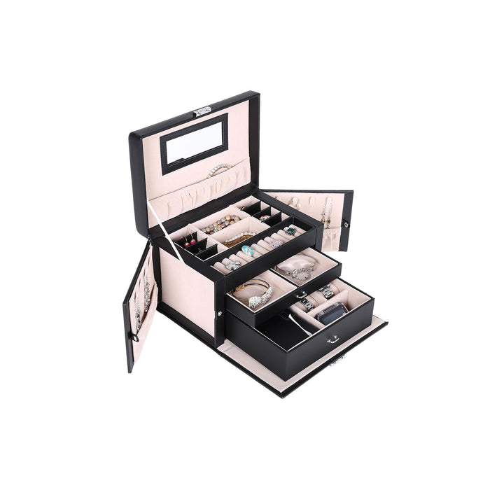 AUSLAUF SONGMICS | Jewellery Box Jewellery Box with 2 Drawers Mirror JBC121B