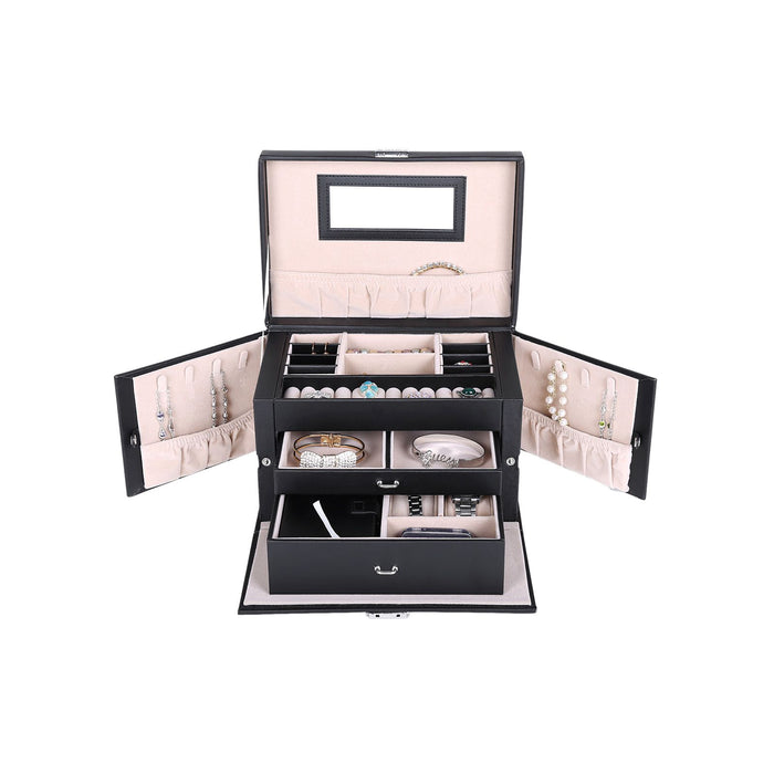 AUSLAUF SONGMICS | Jewellery Box Jewellery Box with 2 Drawers Mirror JBC121B
