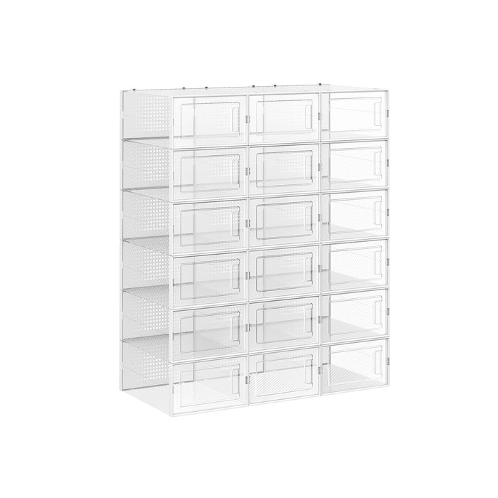 NEU | SONGMICS | Schuhboxen 18er Set