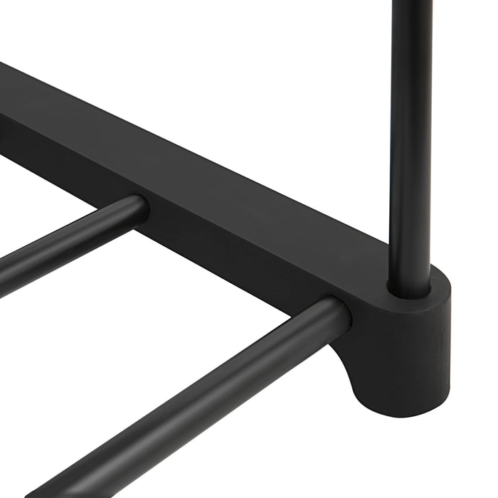 AUSLAUF SONGMICS | 6-Tier Shoe Rack, Eisen Shoe Storage Organiser, Customisable Design, Space-Saving und Versatile Shelf, for Entrance Living Room Bedroom Kitchen, 45 x 30 x 106 cm, Black LSA23BK