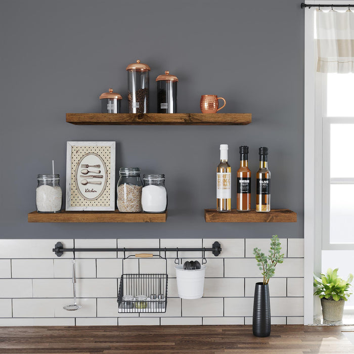 VASAGLE | Schwebende Regalebene Holzoptik