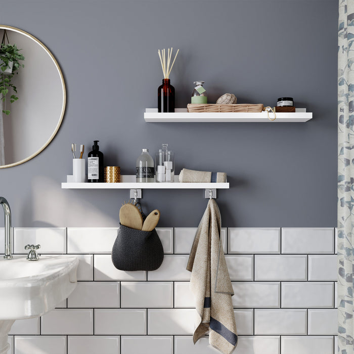 SONGMICS | Schweberegale 2er Set Weiß