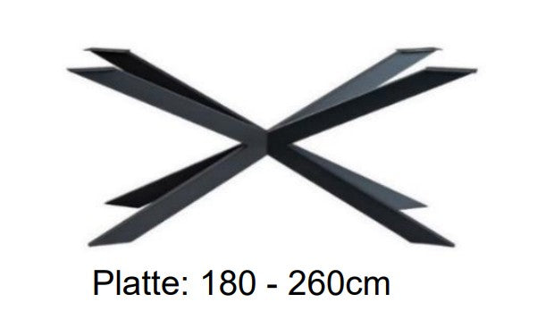 Vehome 4 Fuß Gestell passend zu Tischen 180 - 260 cm