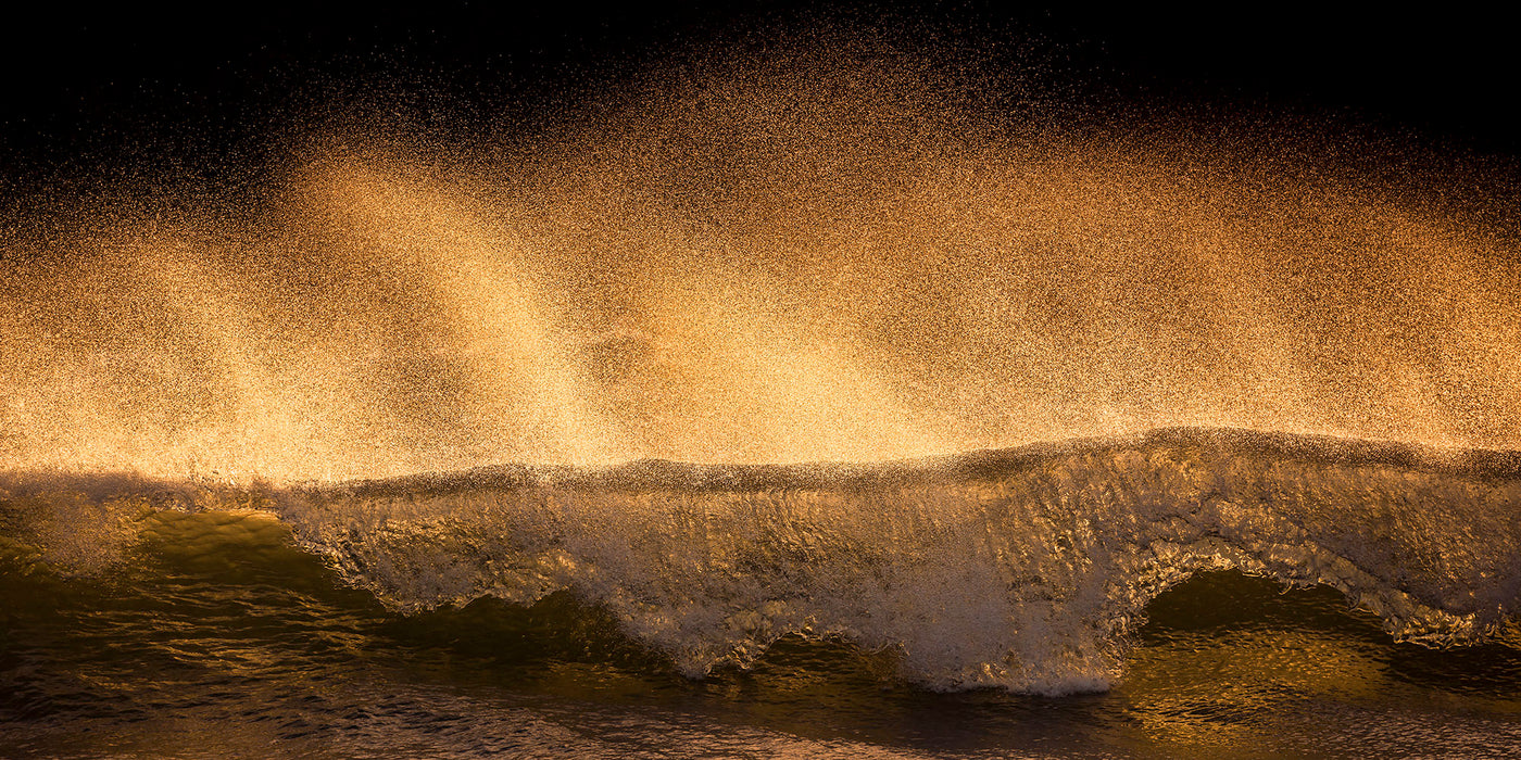 Digitaldruck Vlies Fototapete | Golden Wave | 200 x 100 cm