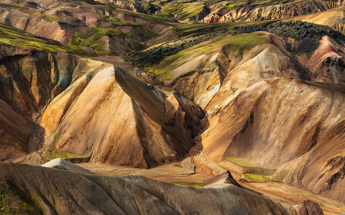Digitaldruck Vlies Fototapete | Shiny Mountains | 400 x 250 cm