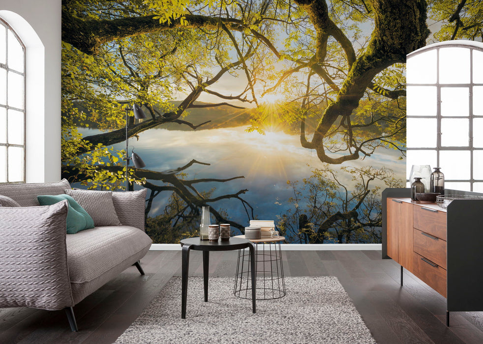 Digitaldruck Vlies Fototapete | Golden Embrace | 400 x 250 cm