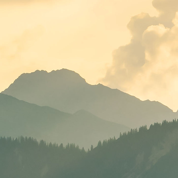 Digitaldruck Vlies Fototapete | Gold Mountains | 400 x 250 cm