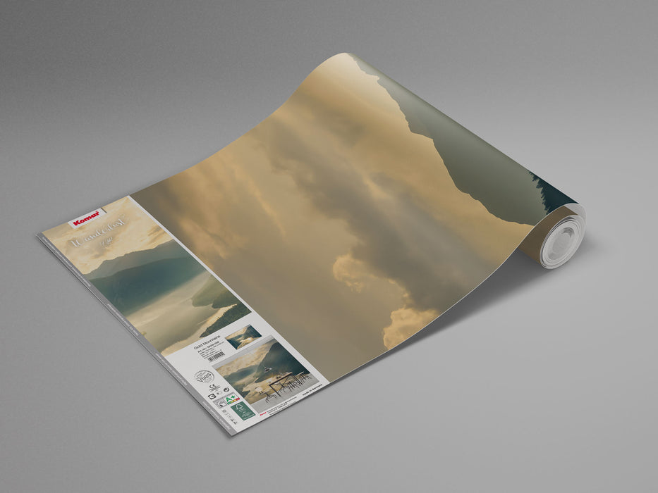 Digitaldruck Vlies Fototapete | Gold Mountains | 400 x 250 cm