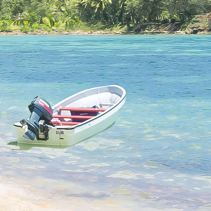 Digitaldruck Vlies Fototapete | Fiji Dreams Boat | 450 x 280 cm