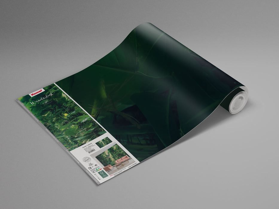 Digitaldruck Vlies Fototapete | Green Leaves | 450 x 280 cm