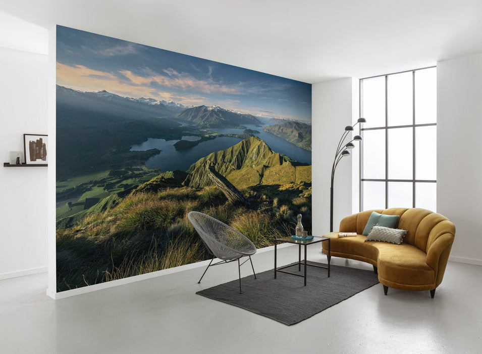 Digitaldruck Vlies Fototapete | Green Ridges | 450 x 280 cm