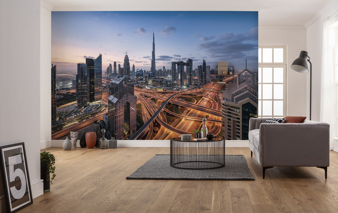 Digitaldruck Vlies Fototapete | Lights of Dubai | 450 x 280 cm