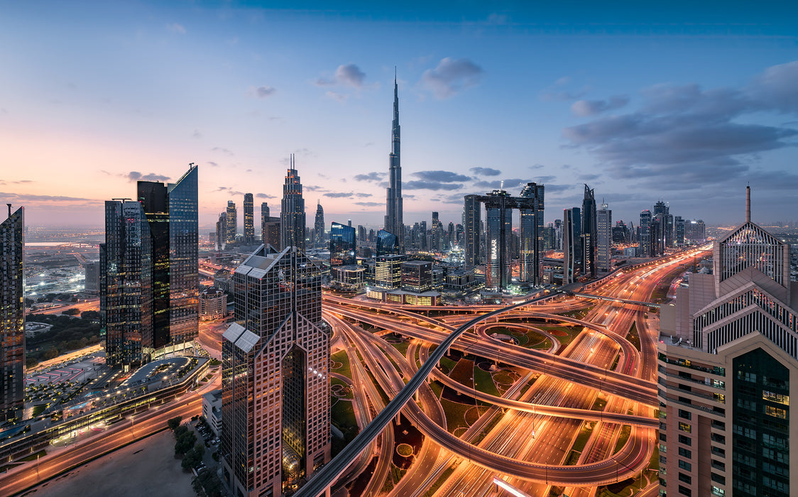 Digitaldruck Vlies Fototapete | Lights of Dubai | 450 x 280 cm