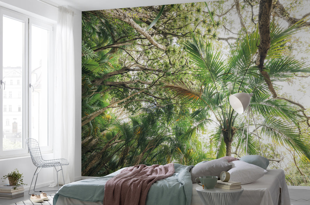 Digitaldruck Vlies Fototapete | Touch the Jungle | 450 x 280 cm