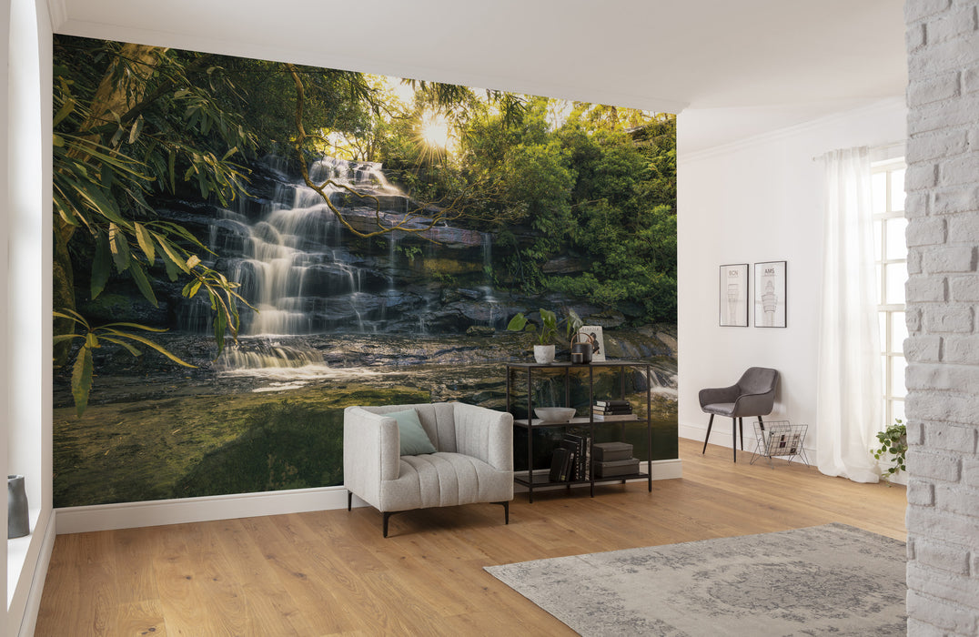 Digitaldruck Vlies Fototapete | Golden Falls | 450 x 280 cm