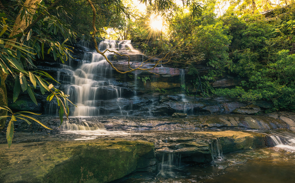 Digitaldruck Vlies Fototapete | Golden Falls | 450 x 280 cm