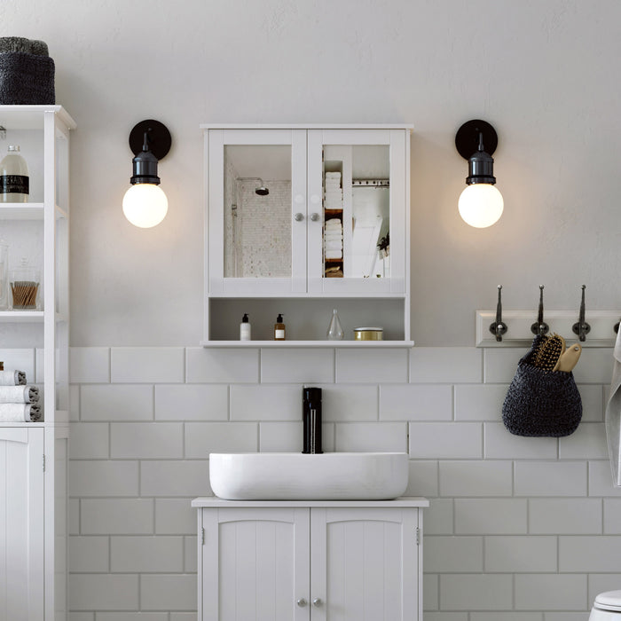 VASAGLE | Spiegelschrank mit Doppeltür