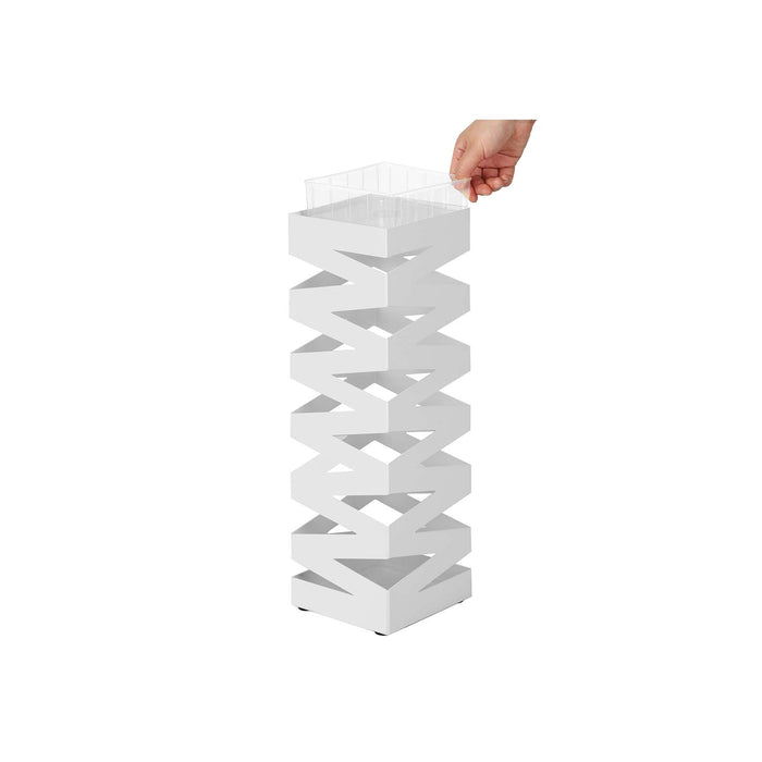 SONGMICS | Schirmständer quadratisch Weiß