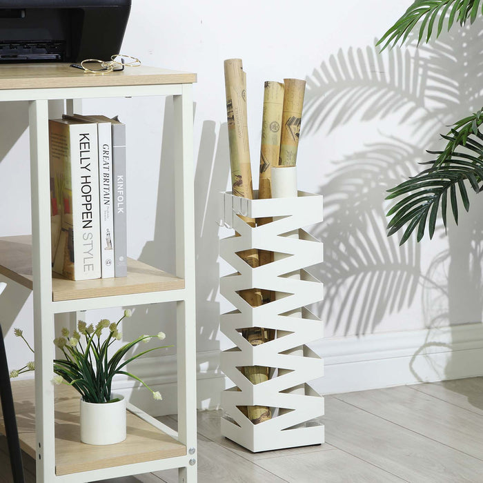 SONGMICS | Schirmständer quadratisch Weiß