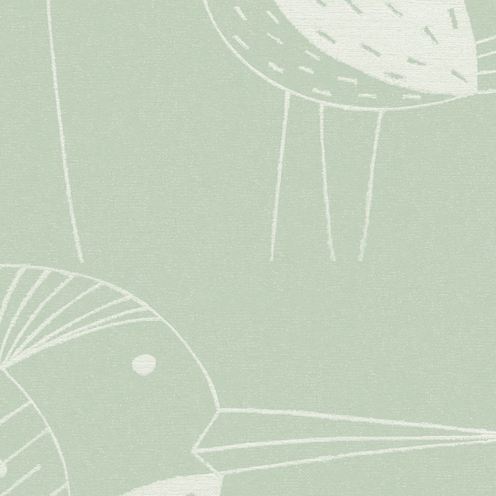 Komar NEU | Digitaldruck Vlies Fototapete - Naive Birds - Größe 200 x 250 cm