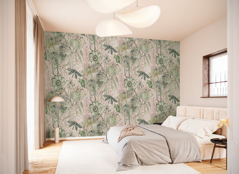 Komar NEU | Digitaldruck Vlies Fototapete - Flower Chain - Größe 200 x 250 cm