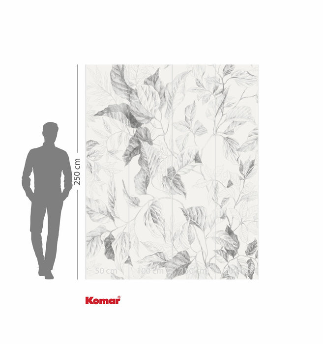 Komar NEU | Digitaldruck Vlies Fototapete - Jeu de Feuilles - Größe 200 x 250 cm