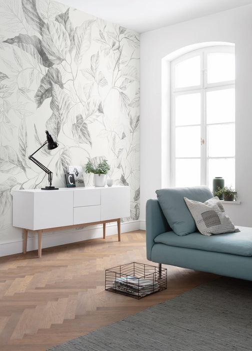 Komar NEU | Digitaldruck Vlies Fototapete - Jeu de Feuilles - Größe 200 x 250 cm