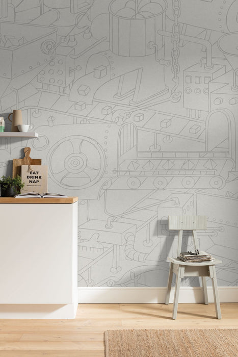 Digitaldruck Vlies Fototapete | Doodle Factory | 200 x 250 cm