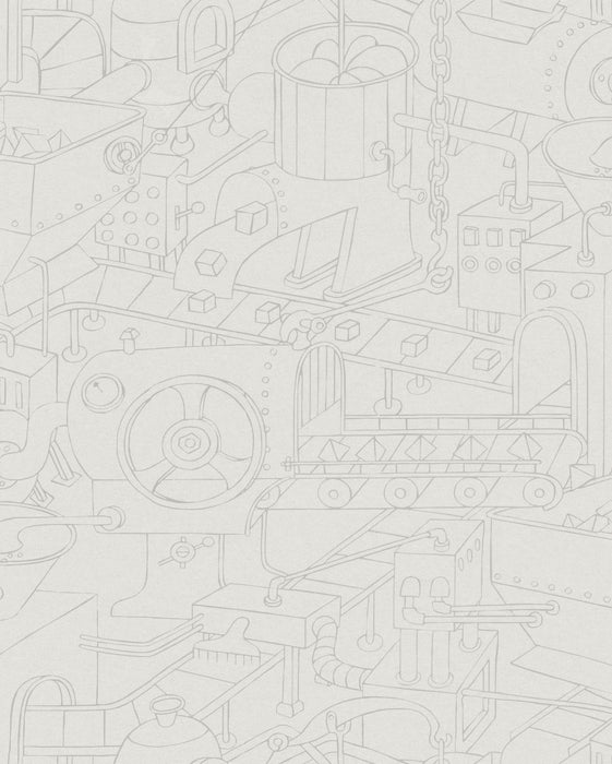 Komar NEU | Digitaldruck Vlies Fototapete - Doodle Factory - Größe 200 x 250 cm