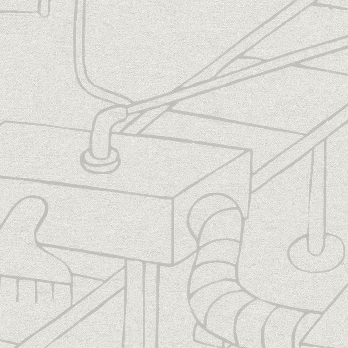 Komar NEU | Digitaldruck Vlies Fototapete - Doodle Factory - Größe 200 x 250 cm