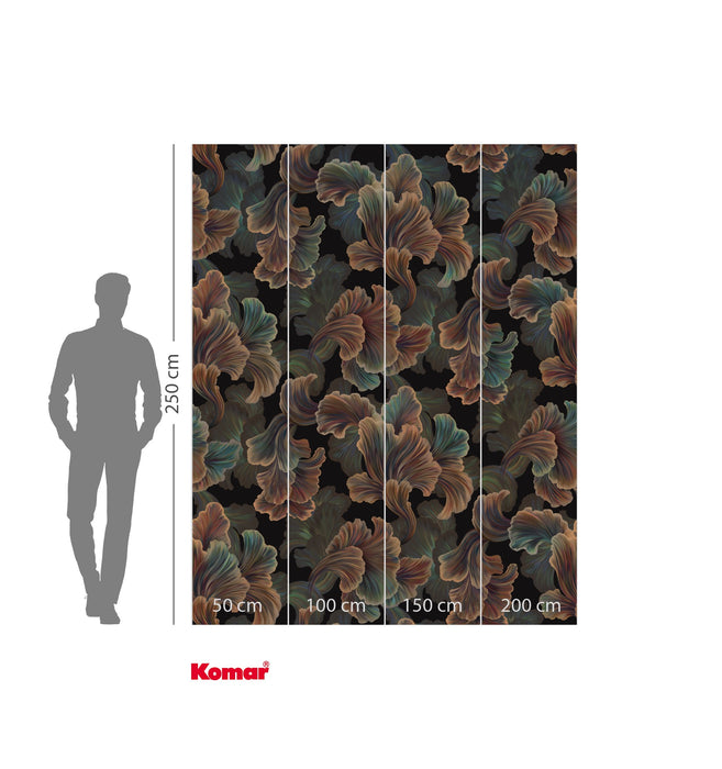 Komar NEU | Digitaldruck Vlies Fototapete - Night Blossoms - Größe 200 x 250 cm