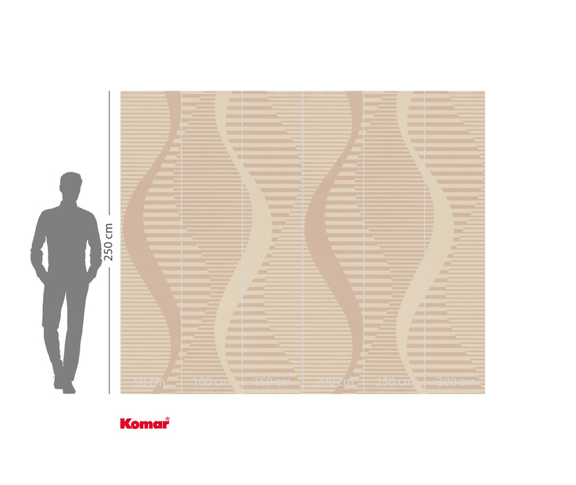 Komar NEU | Digitaldruck Vlies Fototapete - Pulse Pattern - Größe 300 x 250 cm