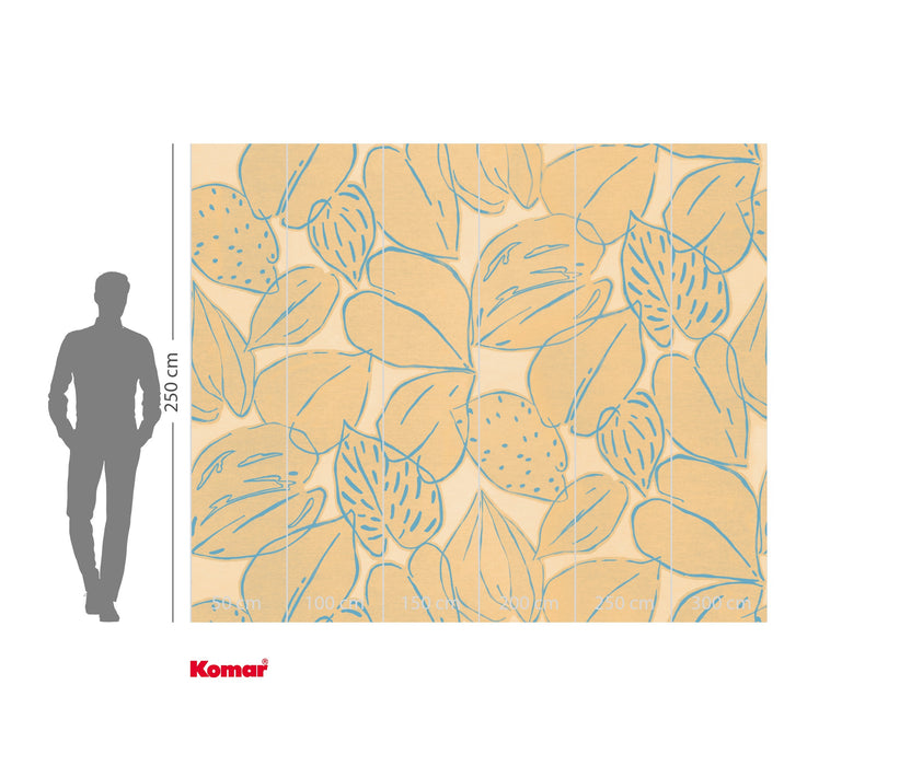 Komar NEU | Digitaldruck Vlies Fototapete - Leaf Lullaby - Größe 300 x 250 cm
