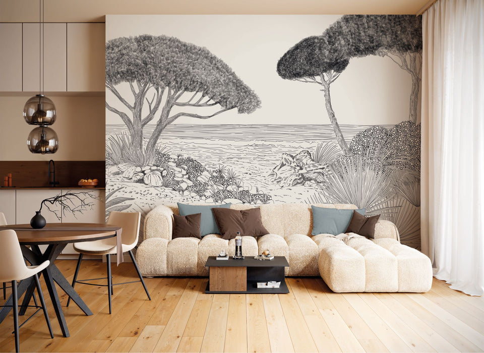 Komar NEU | Digitaldruck Vlies Fototapete - Shoreline - Größe 300 x 250 cm