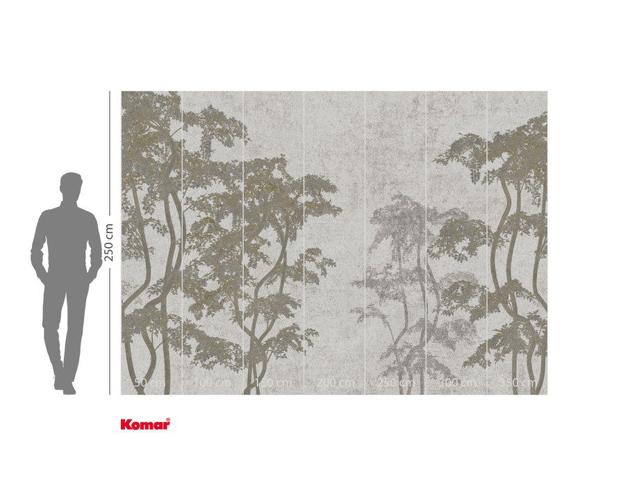 Komar NEU | Digitaldruck Vlies Fototapete - Dancing Trees - Größe 350 x 250 cm