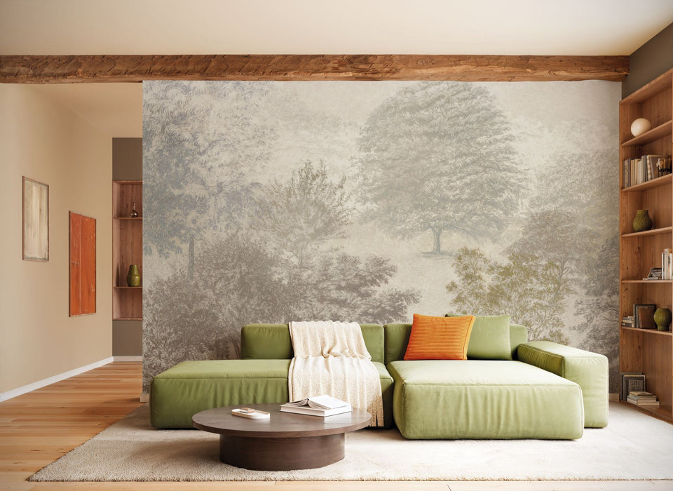 Komar NEU | Digitaldruck Vlies Fototapete - Herbstwald - Größe 350 x 250 cm