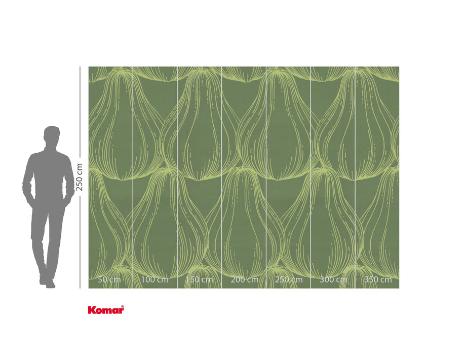 Komar NEU | Digitaldruck Vlies Fototapete - Pear Drops - Größe 350 x 250 cm