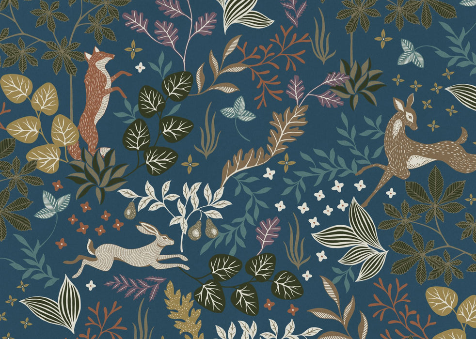 Komar NEU | Digitaldruck Vlies Fototapete - Wood Night - Größe 350 x 250 cm