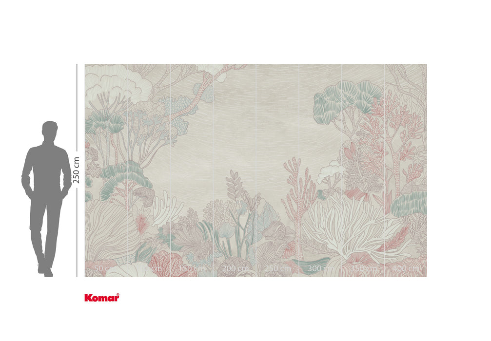 Komar NEU | Digitaldruck Vlies Fototapete - Virentia Subaquatica - Größe 400 x 250 cm