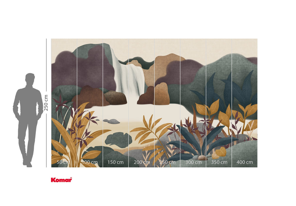 Komar NEU | Digitaldruck Vlies Fototapete - Natura Fluens - Größe 400 x 250 cm