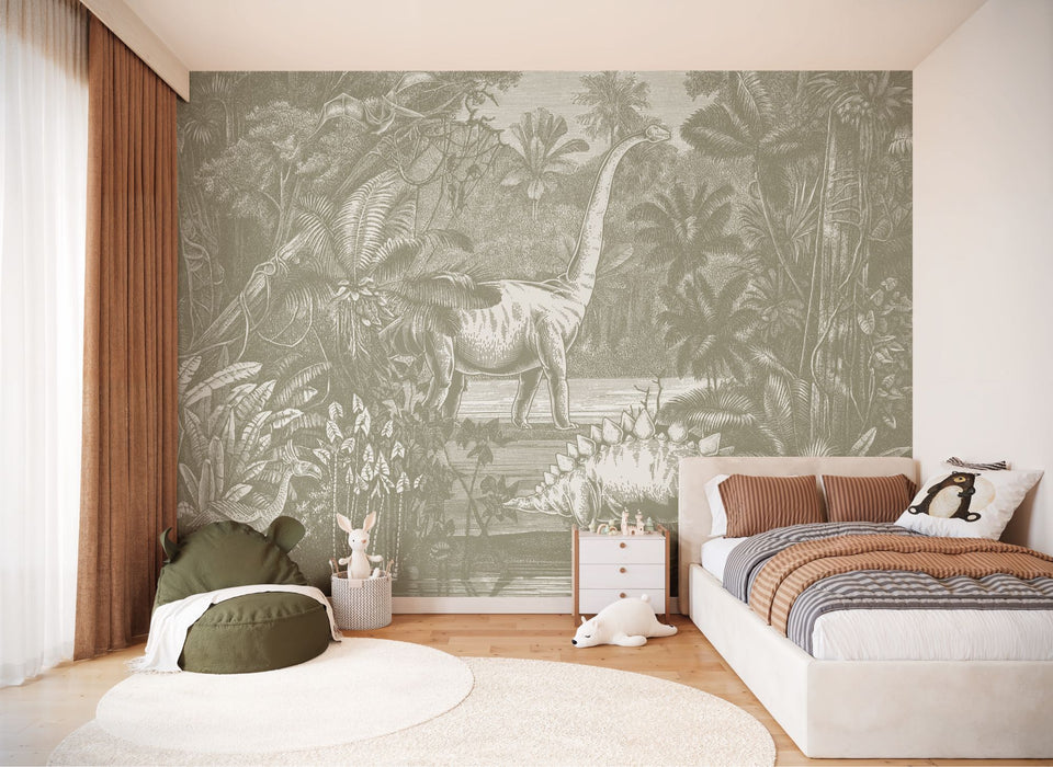 Komar NEU | Digitaldruck Vlies Fototapete - Jurassic Kingdom - Größe 400 x 250 cm