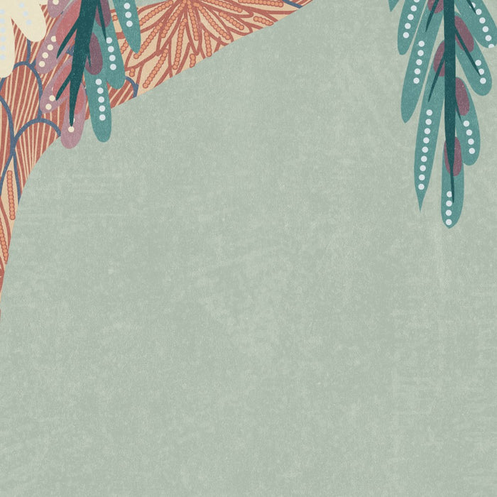 Komar NEU | Digitaldruck Vlies Fototapete - Patterned Palms - Größe 400 x 250 cm