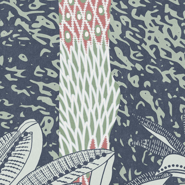 Komar NEU | Digitaldruck Vlies Fototapete - Patterned Palms - Größe 400 x 250 cm