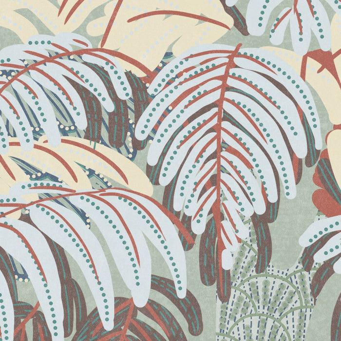 Komar NEU | Digitaldruck Vlies Fototapete - Patterned Palms - Größe 400 x 250 cm